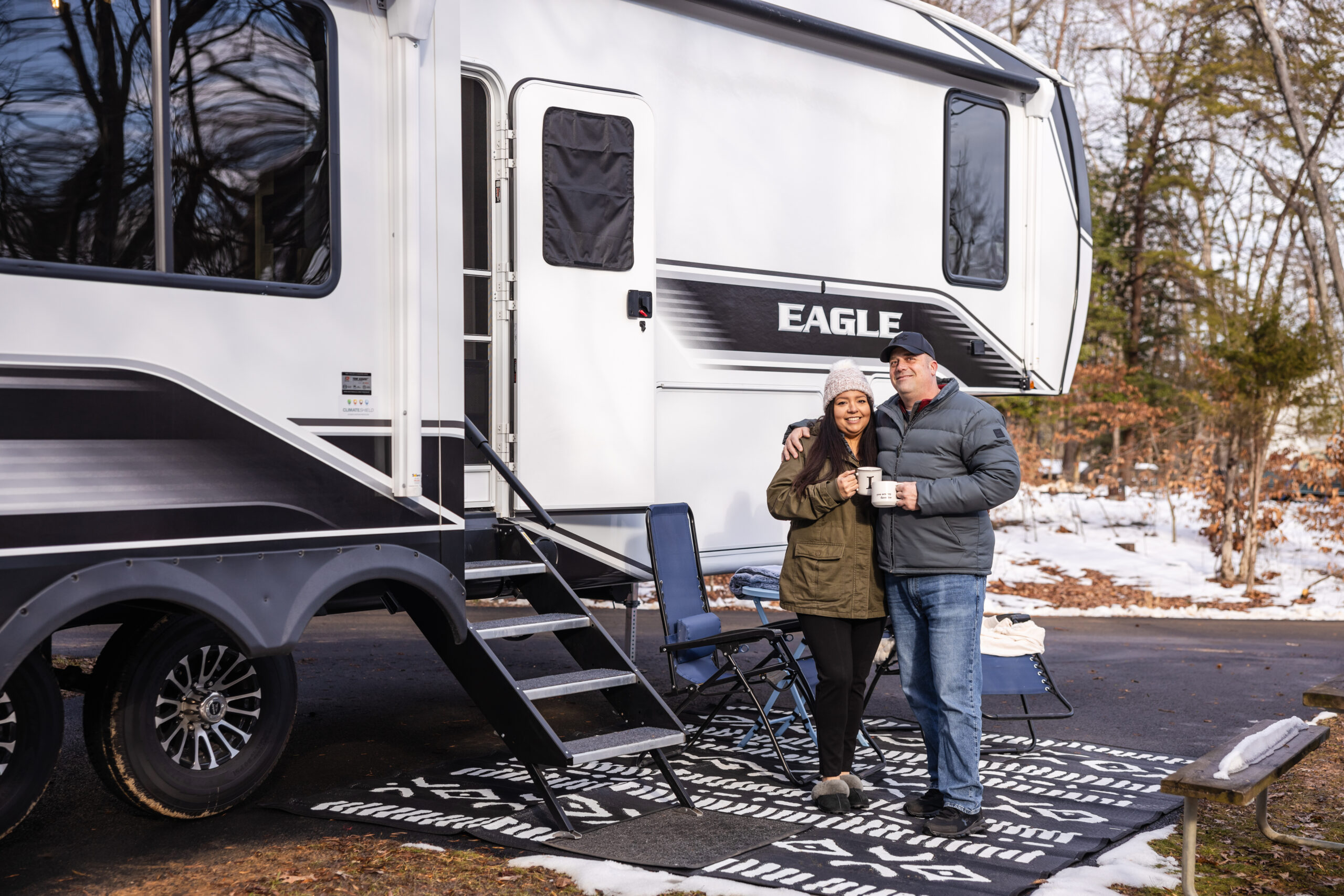 Image of Blog's owners and their fifth wheel RV